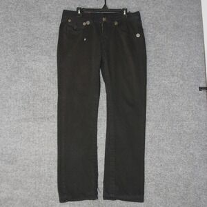 True Religion Ricky Super T Jeans Mens 34 Black Straight Leg Denim Made in USA